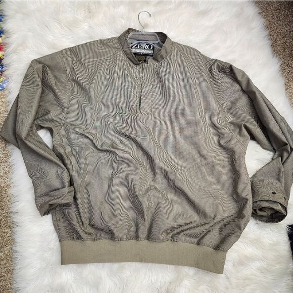 Zero Restriction Golf‎ Outerwear Tan men's windstopper pullover golf core LG - Picture 11 of 12